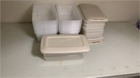 Shoe Box Size Totes: 27 bottoms and 23 lids