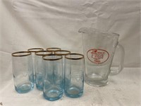 Mine Safety Pitcher and Consol Glasses