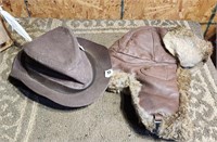 Fedora Hat Leather Thunder Cap keep warm fur