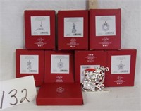 8 lenox sparkle & scroll ornaments