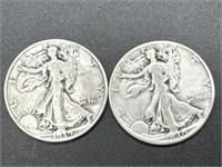 1939-P & 1940-P Walking Liberty Silver Half