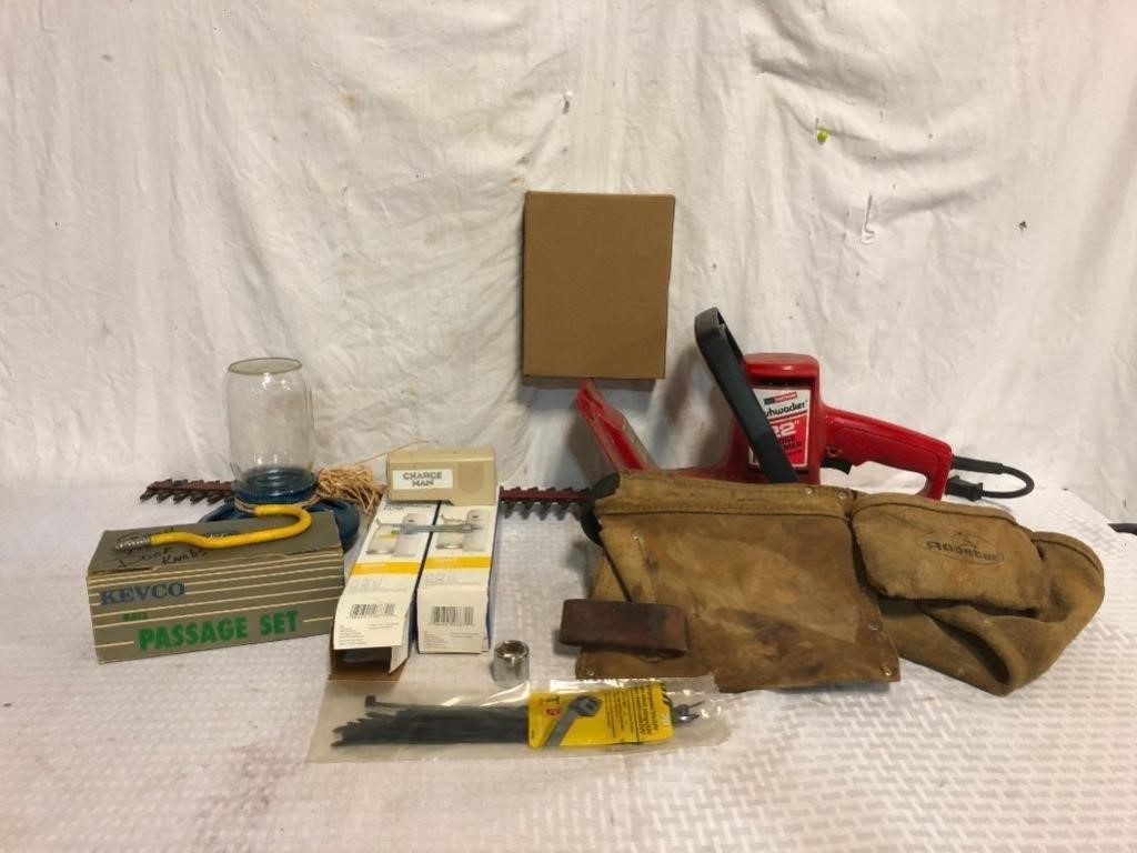 Tool Belt, Trimmer, and Hardware