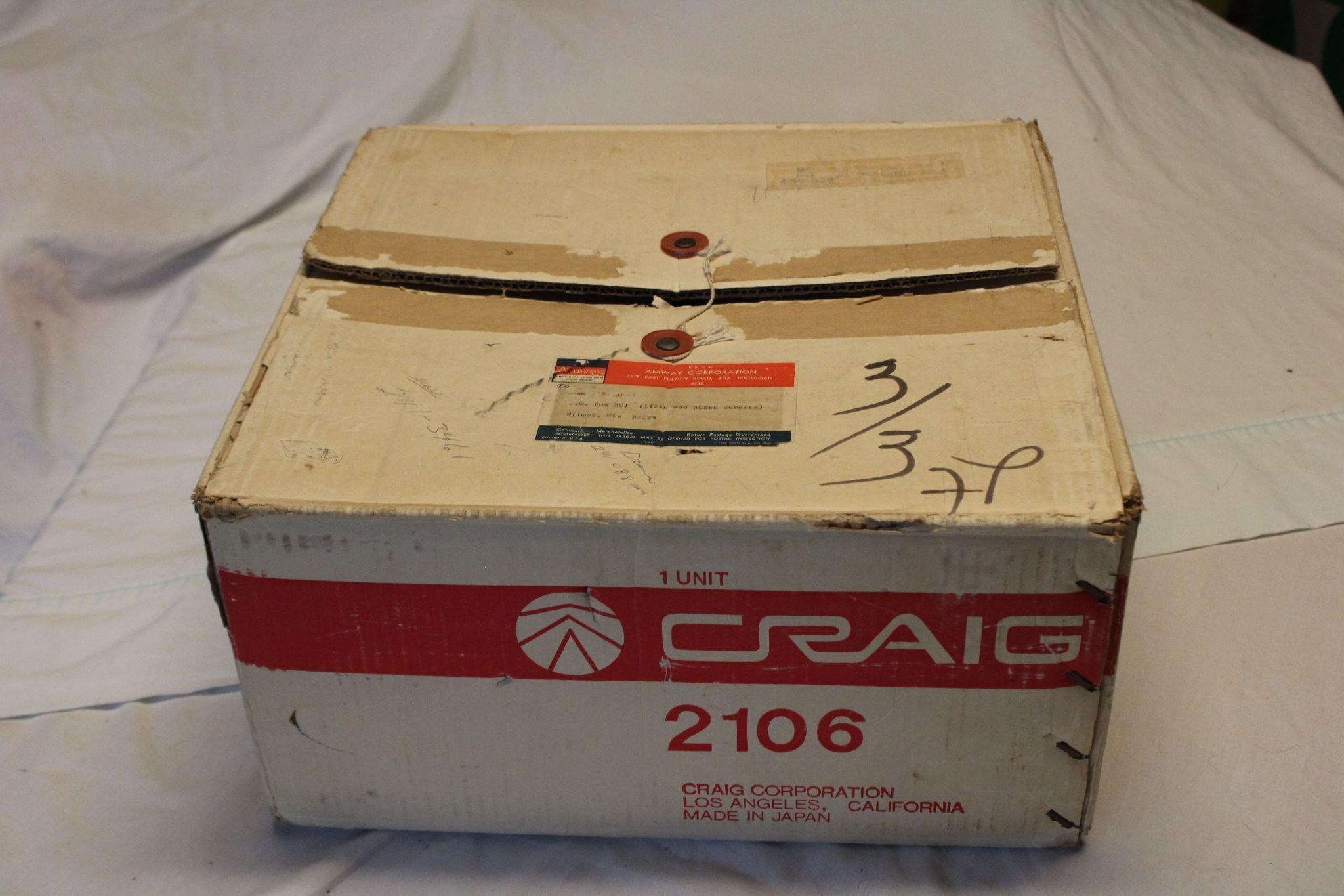 Vintage Craig 2106 Reel to Reel Tape Player WORKS