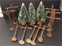 Vintage Train Layout Telegraph Poles & Trees