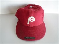VINTAGE GAME USED PETE ROSE PHILLIES HAT