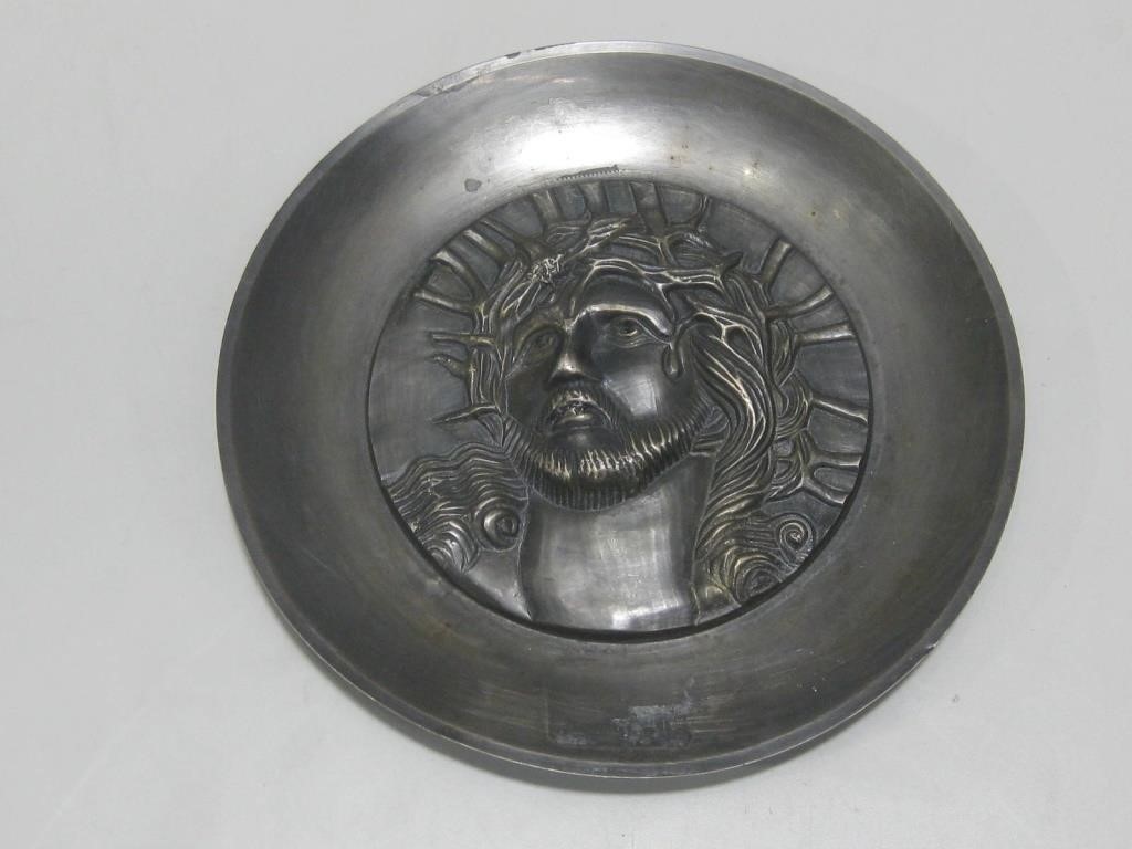 8" Brass Jesus Head Plate