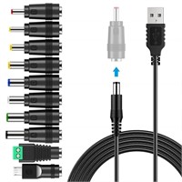 USB to DC Power Cable,PChero 10 in 1 Universal