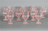 Vintage Noritake Provincial Pink Wine Glasses 10pc