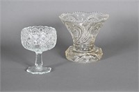 Vintage Crystal Rose Vases