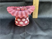 Pink and coin spot opalescent top hat