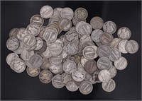 Collection (100) Mixed Date Mercury Silver Dimes