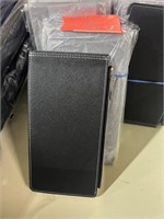 Lot of (5) Brand New Large Black Wallets with 19