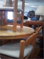 Wood table with 4 chairs
