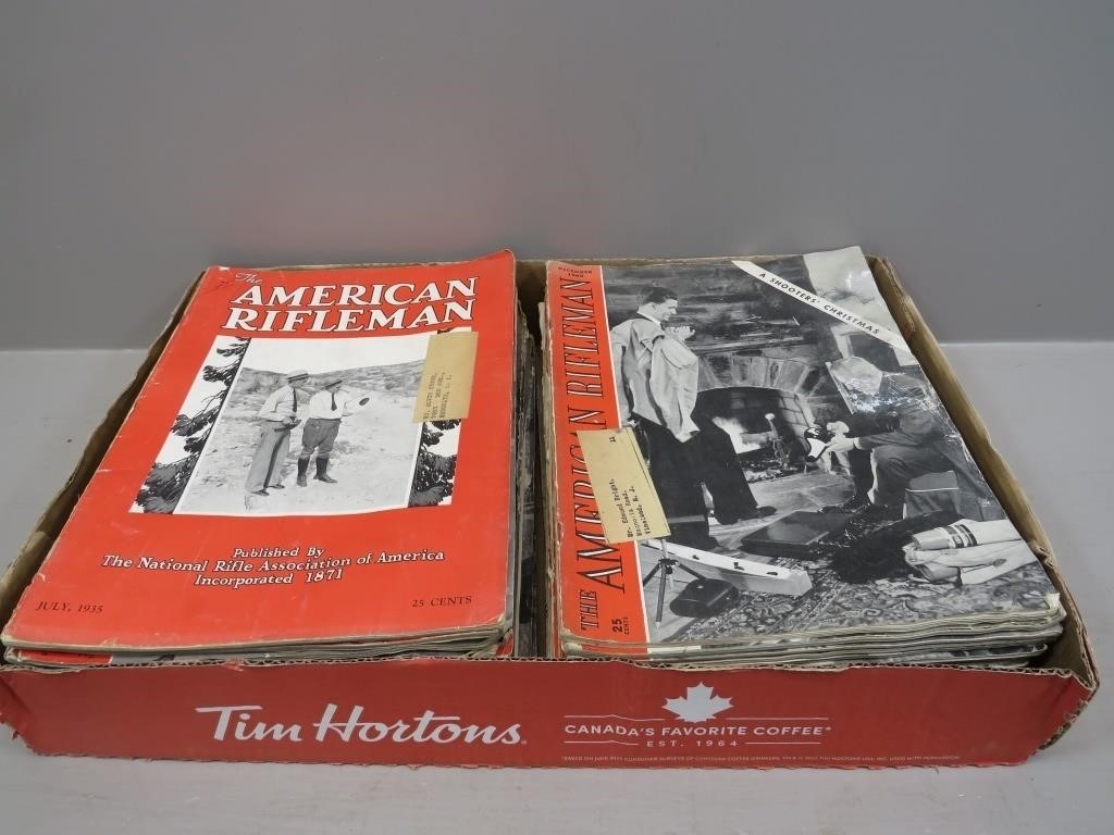 (40) Vintage American Rifleman magazines with