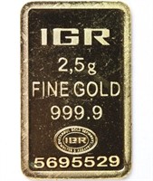 Gold 2.5g IGR Bar