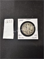 1944 walking liberty half dollar (display area)