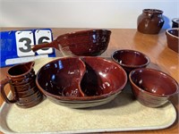 Brown clay bowls