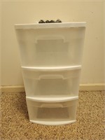 3-DRAWER ROLLING STORAGE CONTAINER