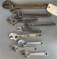 (9) Adjustable Wrenches