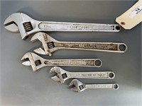 (5) Adjustable Wrenches