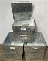 (SM) Metal Storage Bins 17x12x11 and 13x9x10