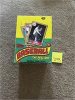 Box of Baseball Trading Cards