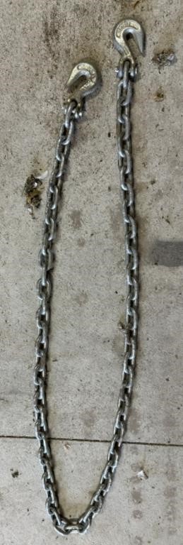 8' log chain with 2 hooks