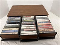 Cassette tape holder with a variety of cassette