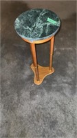 Marble top end table (12in x 27in)