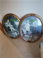 Pair Of Oval Framed Prints