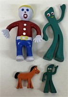 (4) GUMBY TOYS