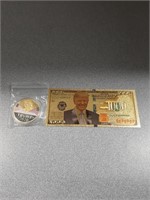 *Trump 2020 coin and Trump note