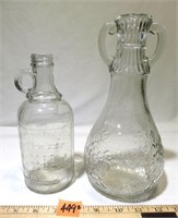 2 Vintage Whitehouse Large Vinegar Bottles