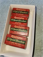 5 Vintage 22 Rifle Remington Kleanbore Shell Boxes