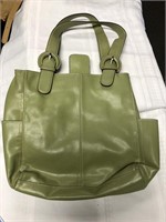 Nine West lime green faux leather purse