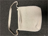 New Liz Claiborne cream woven purse