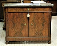 Louis Philippe Style Flame Mahogany Commode.