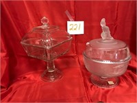 Westward Ho 12" Frosted Compote
