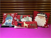 Christmas Hooked Throw Pillows