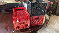 Four Plastic Crates