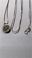 US Navy hat pendant necklace, marked 881
