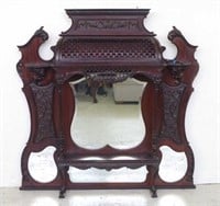 Early 20th century overmantel mirror
