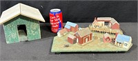Vintage Handcrafted Railroad House Miniatures-Lot