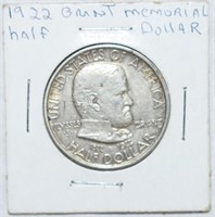 COIN - RARE 1922 U.S. GRANT MEMORIAL HALF DOLLAR