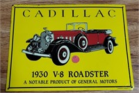 CADILLAC 1930 V-8 ROADSTER TIN SIGN