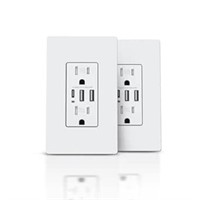 TOPELER USB Wall Outlet-Pack of 2