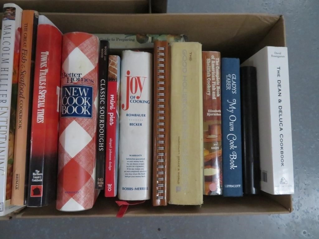 2 boxes of cook books