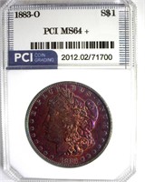 1883-O Morgan PCI MS64+ Gorgeous Purple