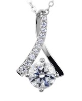 925S 1.0ct Moissanite Diamond Necklace