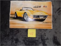 Auto graphed Corvette poster